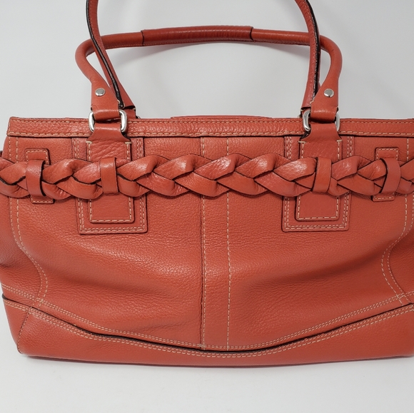 COACH Braided Coral Satchal Bag - Picture 2 of 16